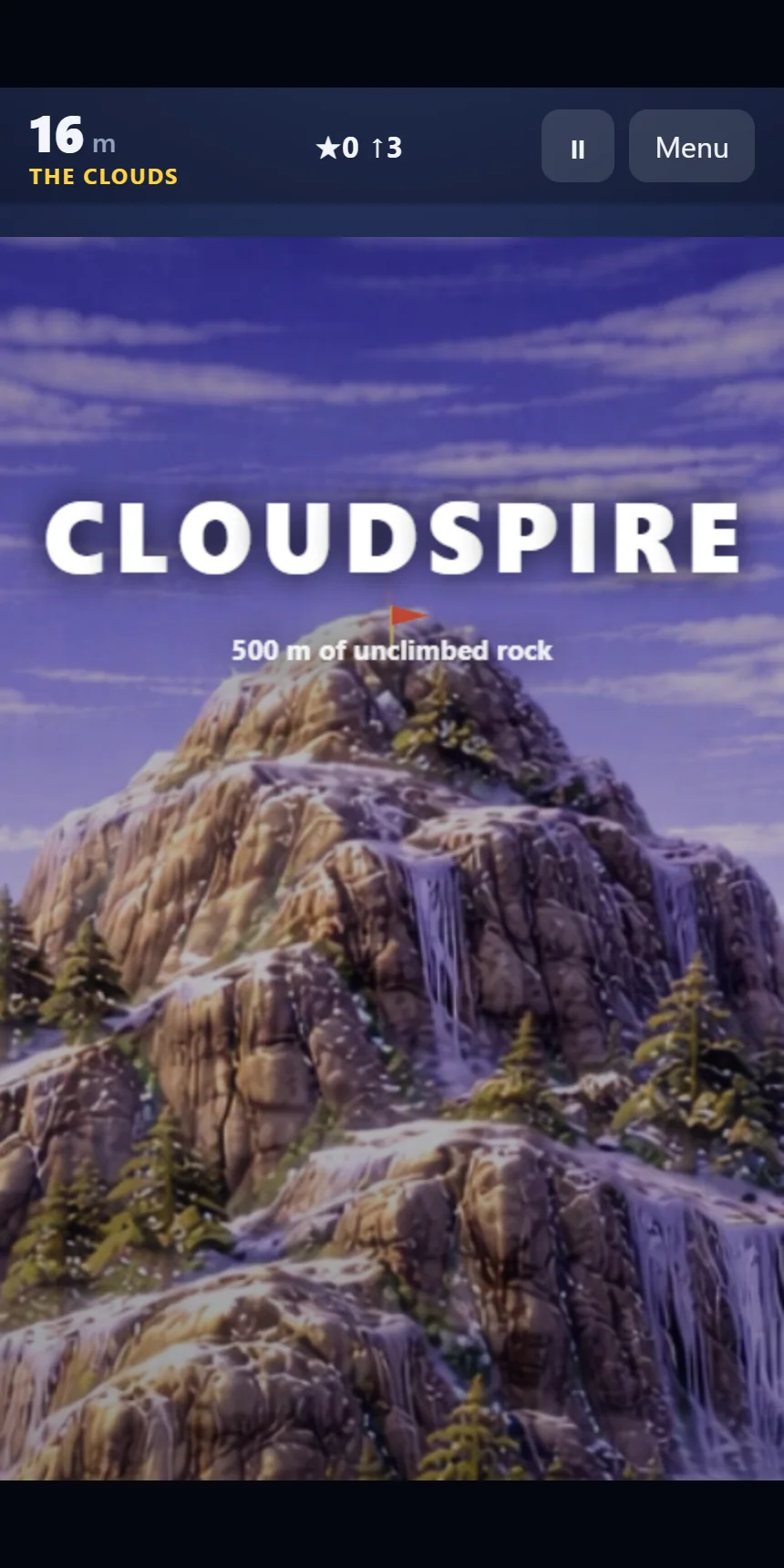 Cloudspire — 500m of unclimbed rock